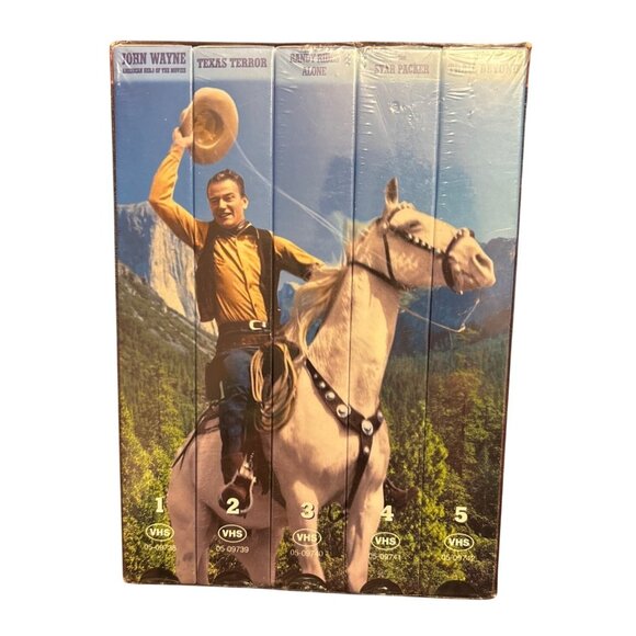 John Wayne Collector 5 Series VHS Pack Brand New Factory Sealed - Picture 2 of 4